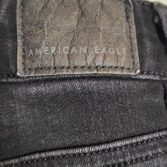 Women's American Eagle Black Jeans, The Dream Jean Style.  Size 10, 4 pockets. - Picture 6 of 8